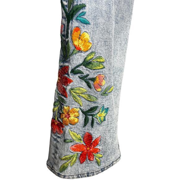Driftwood x Free People Farrah Embroidered Flare Jeans Size 25 - Picture 4 of 7